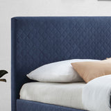 Fabric King Size Bed With Sprung Slatted Base - Brooklyn
