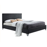 Fabric King Size Bed With Sprung Slatted Base - Brooklyn