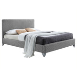 Fabric King Size Bed With Sprung Slatted Base - Brooklyn
