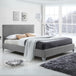 Fabric King Size Bed With Sprung Slatted Base - Brooklyn