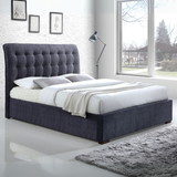 Fabric King Size Bed With Sprung Slatted Base - Hamilton