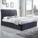 Fabric King Size Bed With Sprung Slatted Base - Hamilton