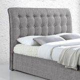 Fabric King Size Bed With Sprung Slatted Base - Hamilton