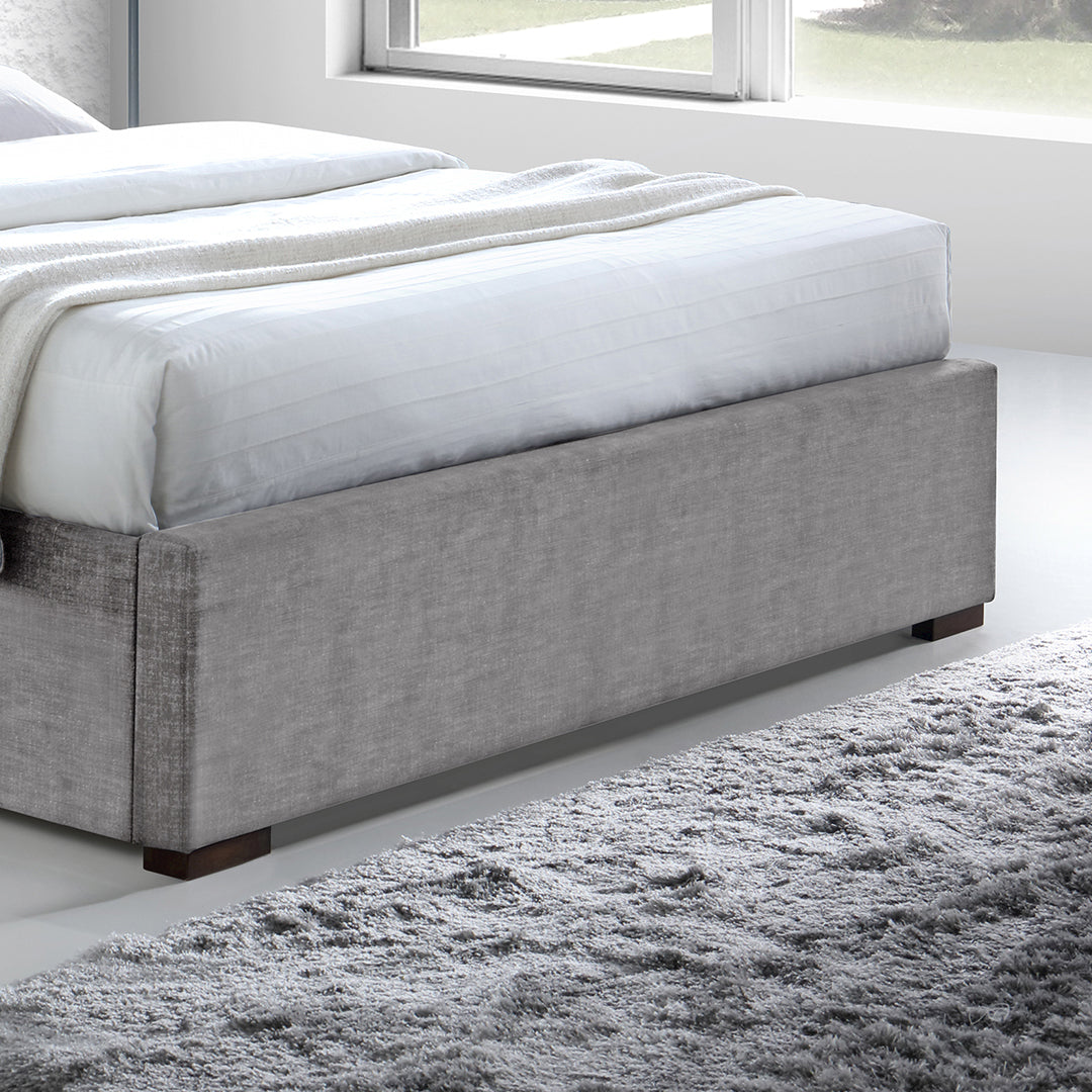 Fabric King Size Bed With Sprung Slatted Base - Hamilton
