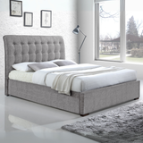 Fabric King Size Bed With Sprung Slatted Base - Hamilton