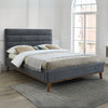 Fabric King Size Bed With Sprung Slatted Base - Mayfair