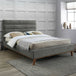 Fabric King Size Bed With Sprung Slatted Base - Mayfair