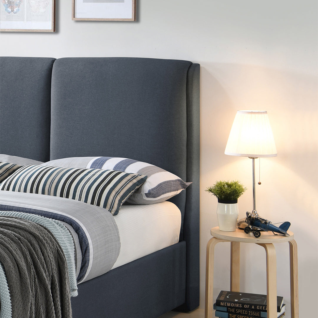 Fabric King Size Bed With Sprung Slatted Base - Oakland