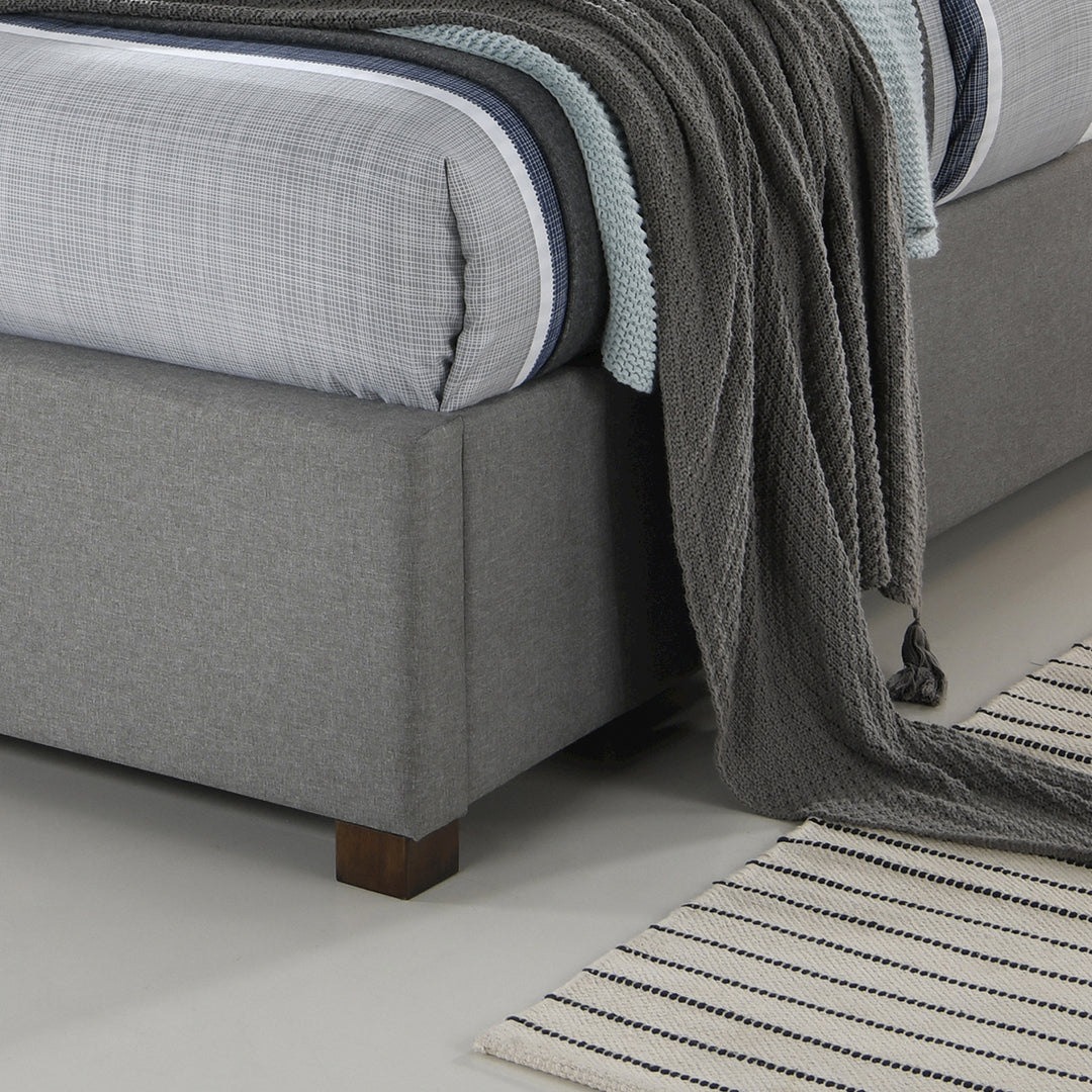 Fabric King Size Bed With Sprung Slatted Base - Oakland