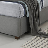 Fabric King Size Bed With Sprung Slatted Base - Oakland
