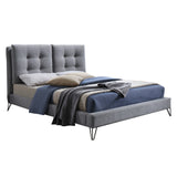 Fabric King Size Bed With Sprung Slatted Base - Tuscany