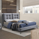 Fabric King Size Bed With Sprung Slatted Base - Tuscany