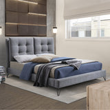 Fabric King Size Bed With Sprung Slatted Base - Tuscany