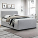 Fabric King Size Bed With 2 Drawers - Capri