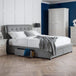 Fabric King Size Bed With 4 Drawers - Fullerton