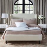 Fabric King Size Bed With Black Legs - Eden