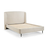 Fabric King Size Bed With Black Legs - Eden
