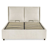 Fabric King Size Ottoman Storage Bed - Maddock