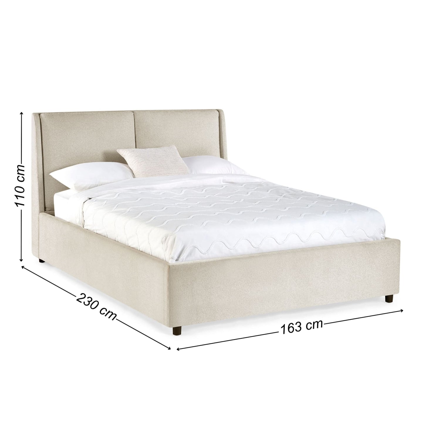 Fabric King Size Ottoman Storage Bed - Maddock