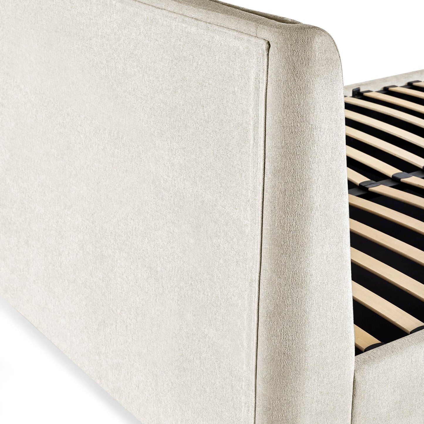 Fabric King Size Ottoman Storage Bed - Maddock