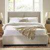 Fabric King Size Ottoman Storage Bed - Maddock