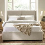 Fabric King Size Ottoman Storage Bed - Maddock