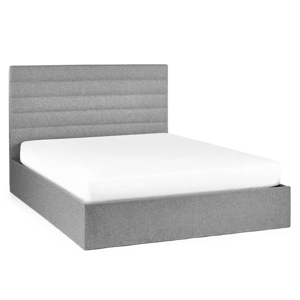 Fabric King Size Ottoman Storage Bed - Merida