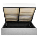 Fabric King Size Ottoman Storage Bed - Merida