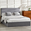 Fabric King Size Ottoman Storage Bed - Merida