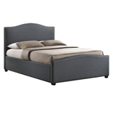 Fabric King Size Ottoman Storage Bed With Solid Wooden Feets - Brunswick
