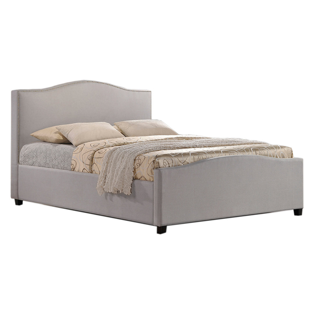 Fabric King Size Ottoman Storage Bed With Solid Wooden Feets - Brunswick