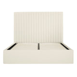 Fabric King Size Ottoman Storage Bed With Tall Headboard - Berlin