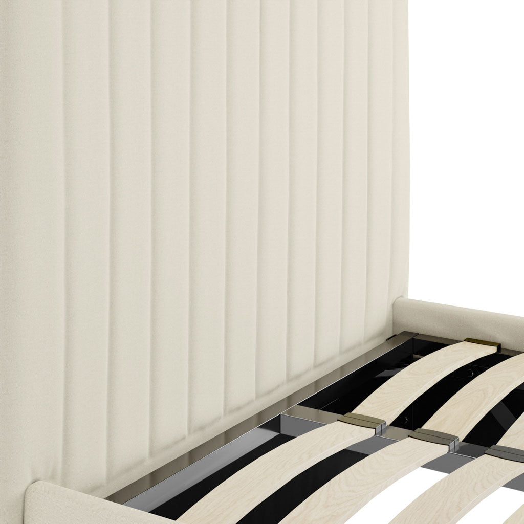 Fabric King Size Ottoman Storage Bed With Tall Headboard - Berlin