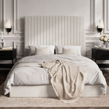 Fabric King Size Ottoman Storage Bed With Tall Headboard - Berlin
