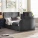 Fabric King Size Ottoman TV Storage Bed - Clara
