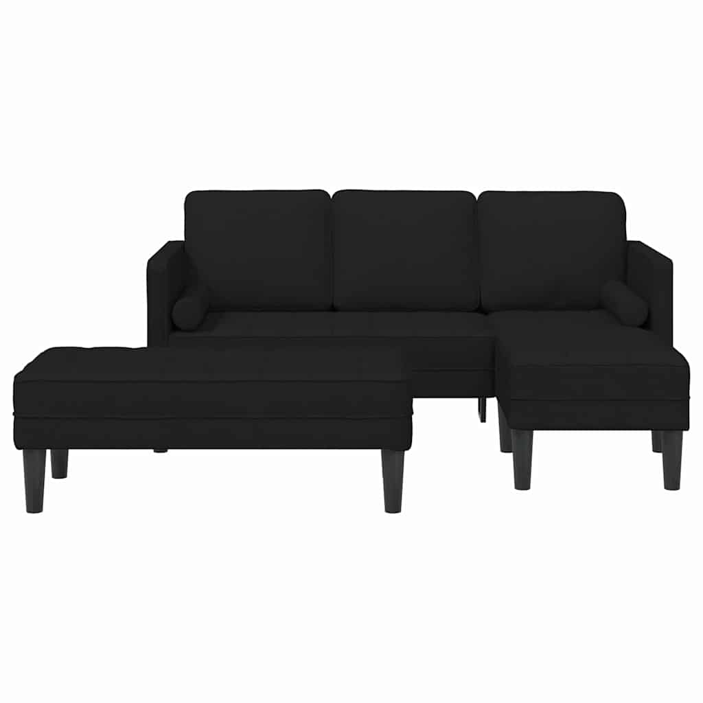 Fabric L Shaped Sofa With Ottoman - Vantage Home