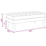 Fabric L Shaped Sofa With Ottoman - Vantage Home