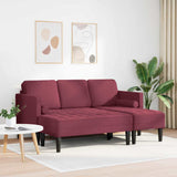 Fabric L Shaped Sofa With Ottoman - Vantage Home