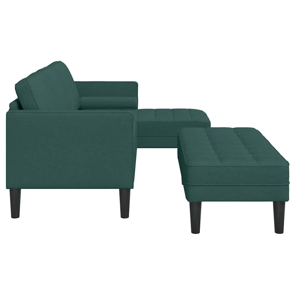 Fabric L Shaped Sofa With Ottoman - Vantage Home