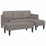 Fabric L Shaped Sofa With Ottoman - Vantage Home
