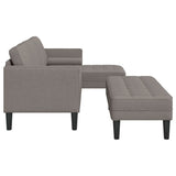 Fabric L Shaped Sofa With Ottoman - Vantage Home