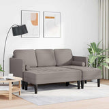 Fabric L Shaped Sofa With Ottoman - Vantage Home