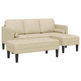 Fabric L Shaped Sofa With Ottoman - Vantage Home