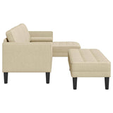 Fabric L Shaped Sofa With Ottoman - Vantage Home