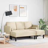 Fabric L Shaped Sofa With Ottoman - Vantage Home