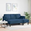 Fabric L Shaped Sofa With Ottoman - Vantage Home