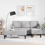 Fabric L Shaped Sofa With Ottoman - Vantage Home