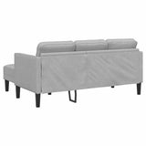 Fabric L Shaped Sofa With Ottoman - Vantage Home