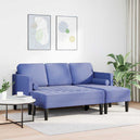 Fabric L Shaped Sofa With Ottoman - Vantage Home
