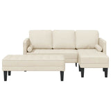Fabric L Shaped Sofa With Ottoman - Vantage Home